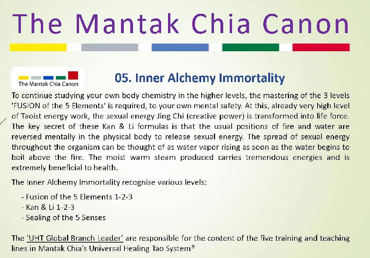 The fifth Healing Art: Inner Alchemy Immortality (color code red)